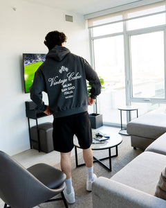 VINTAGE CALCIO HOODIE - DARK GREY