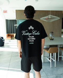 VINTAGE CALCIO TEE - BLACK