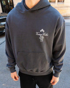 VINTAGE CALCIO HOODIE - DARK GREY